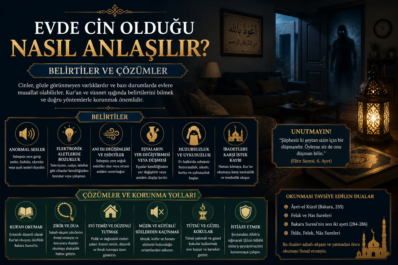 Evde Cin Olduğu Nasıl Anlaşılır? Belirtiler ve Çözümler
