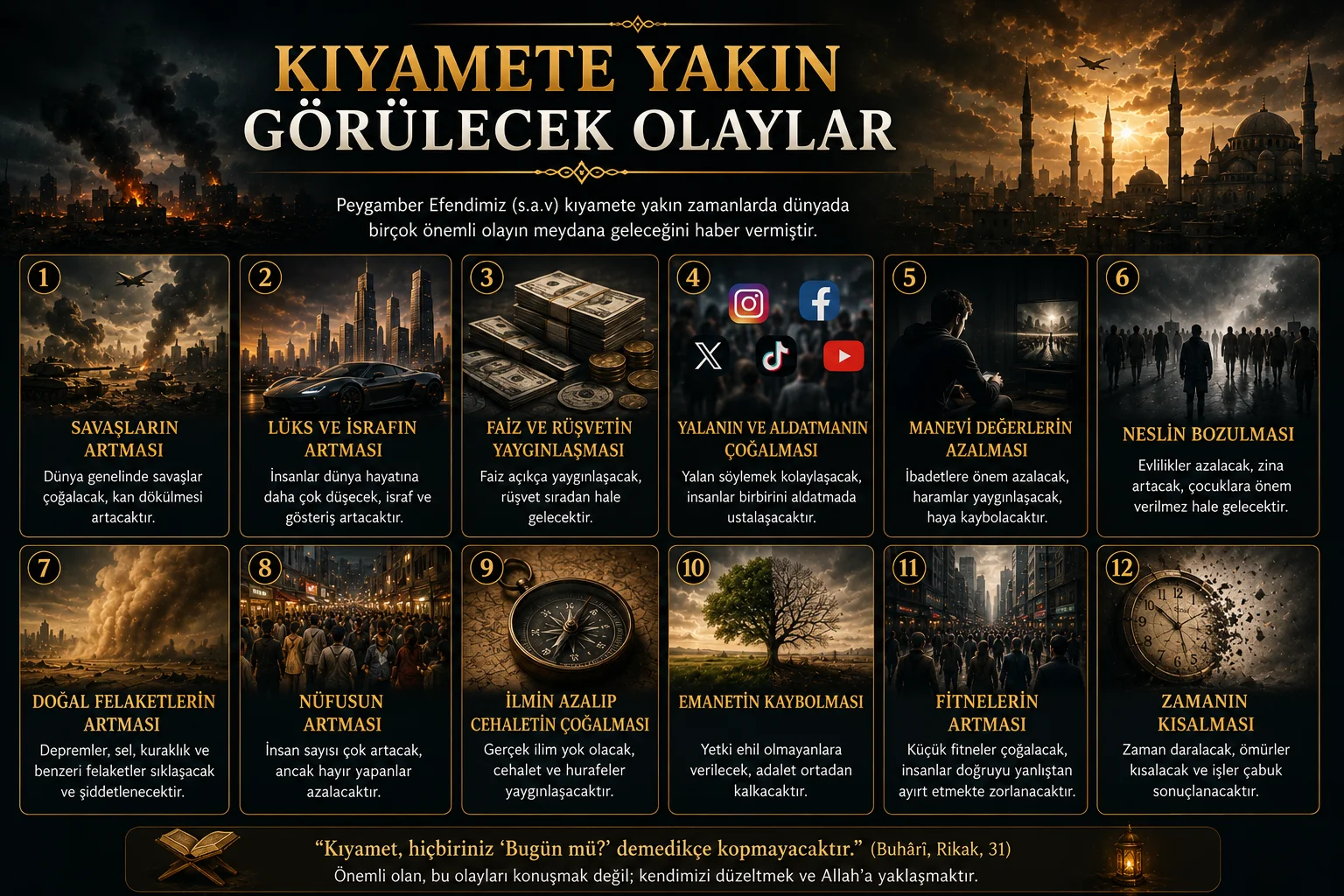 Kıyamete Yakın Görülecek Olaylar
